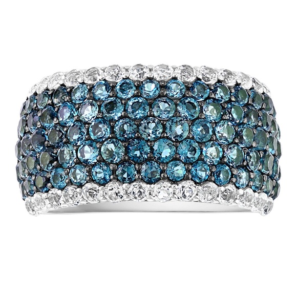 EFFY® Blue & White Topaz
Statement Ring (3-1/2 ct. t.w.) in
Sterling Silver - Picture 4 of 10